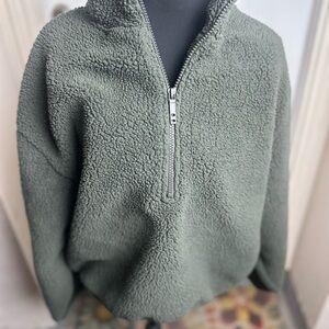 Cute, Cozy Green Fleece Pullover